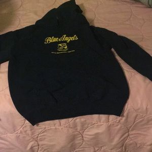 Vintage hoodie with plane crew graphics